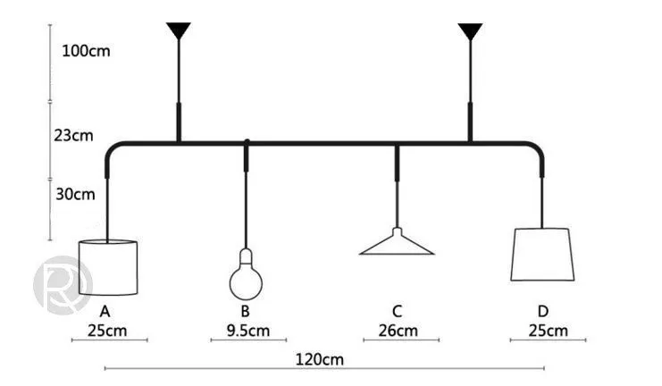 Montes Pendant light